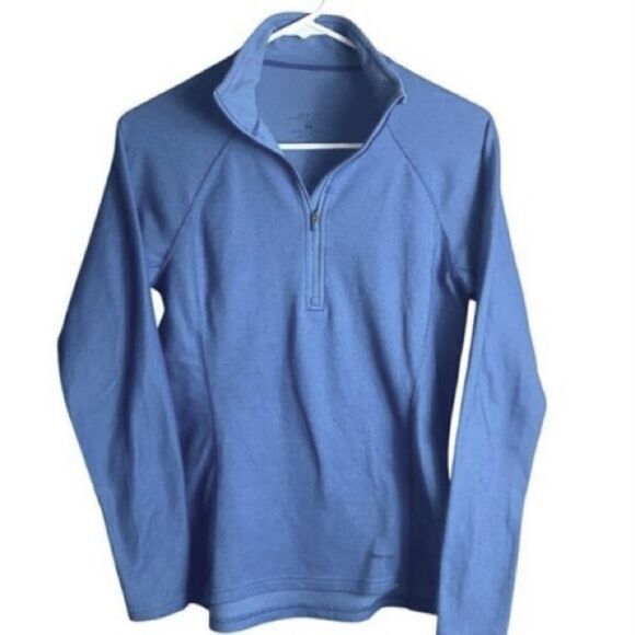 Patagonia Women’s Quarter Zip Pullover Blue Mesh Performance Shirt Size Small St - Picture 1 of 7